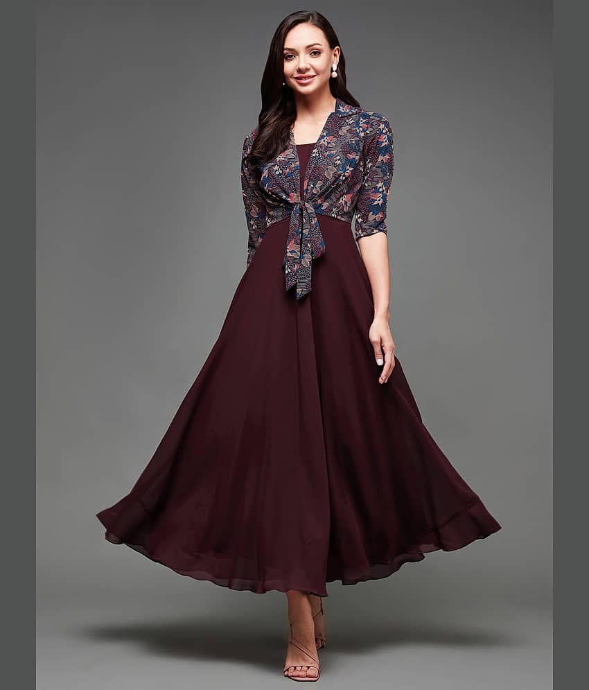 Miss Chase Women Georgette Printed Gown ( Multi Color )