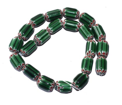 Chevron Glass  beads, 6-layer glass chevron beads, Venetian chevron, trade bead Venetian, African trade bead, vintage Murano glass beads , BWSRON-002-Per Packet of 38 Pieces (50 Gram) / 18X14 MM