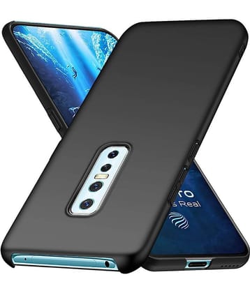 Spectacular Ace - Black Silicon Plain Cases Compatible For Vivo V17 Pro ( Pack of 1 )