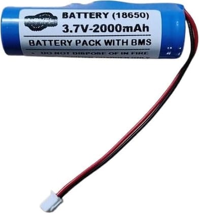 NOVEL 3.7V 18650 Lithium-Ion Rechargeable Battery Pack 2000mAh with BMS Protection | Suitable for POS Machines, Biometric Devices and Portable Electronics