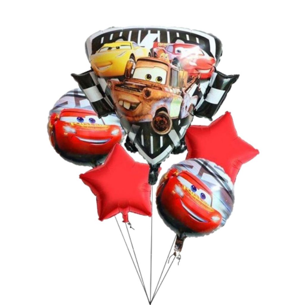 Racing Car Theme Foil Helium Balloon Set of 5 - Party and Festive Needs | Buy online on ZillyBuy