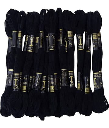 PRANSUNITA Anchor Stranded Cotton 6 Strand Cross-Stitch Hand Embroidery Stranded Cotton Craft Sewing Floss Thread, Pack of 10