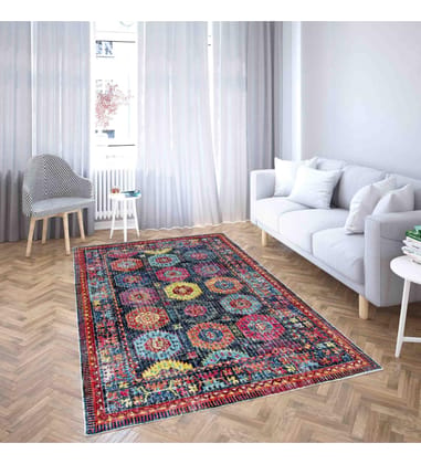 Neu Looms Handcrafted Viscose Wool Anti-Skid Rug  Elegant & Comfortable for Bedroom, Living Room, Nursery, Dorm & Playroom