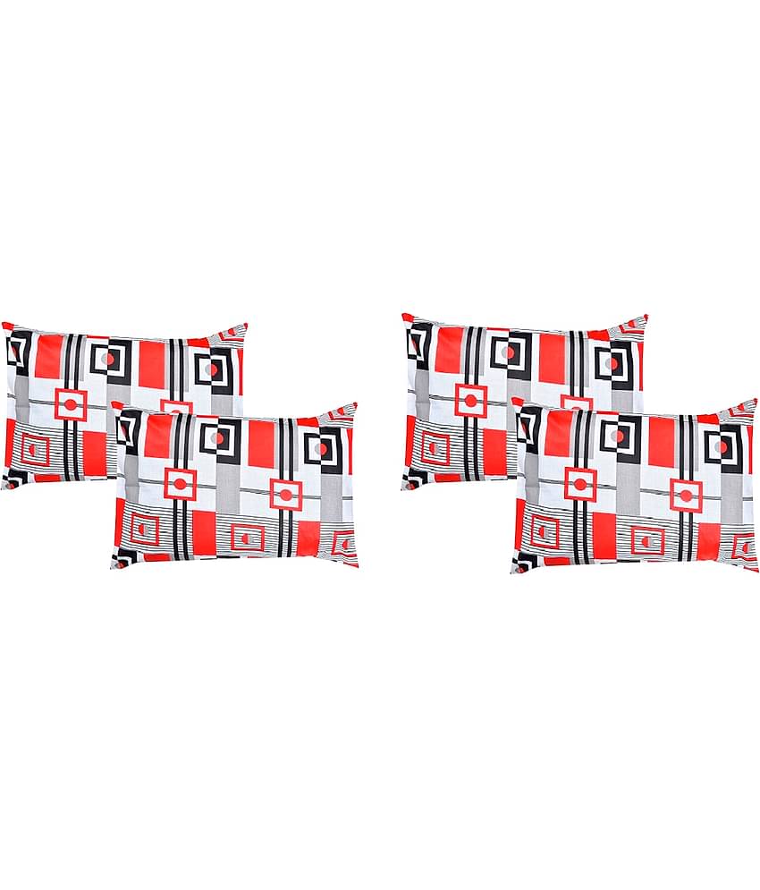 Handloomwala - Pack of 4 Cotton Floral Standard Size Pillow Cover ( 68.58 cm(27) x 43.18 cm(17) ) - Multi