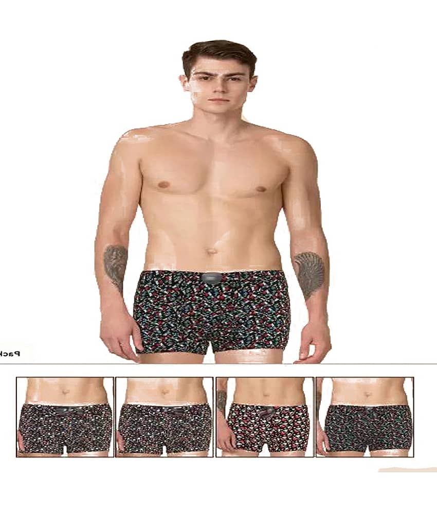 Cavenders Pack of 5 Nylon Trunks For Men's ( Multicolor )