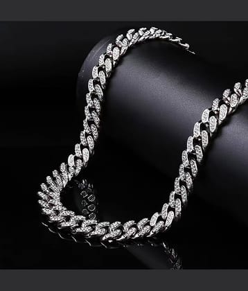 FASHION FRILL Silver Plated Alloy Chain ( Pack of 1 )
