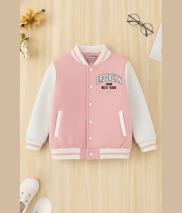 Trampoline Girls Fleece Windcheaters For ( Pack of 1 , Pink )