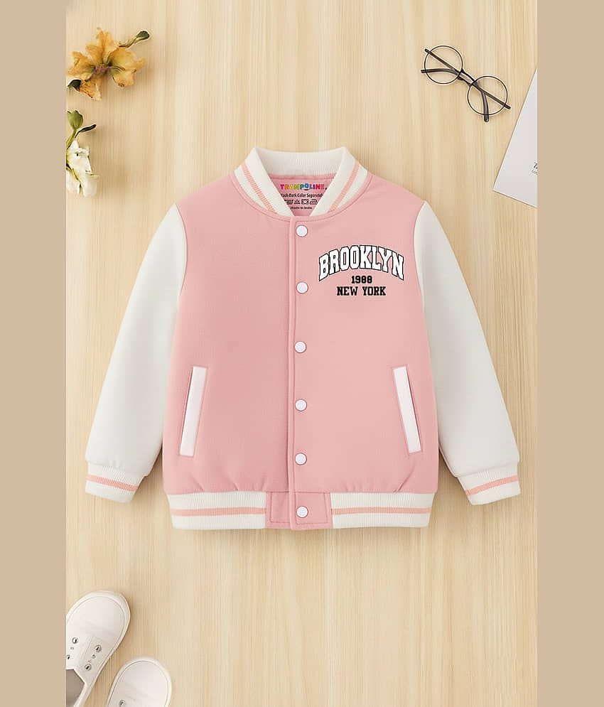 Trampoline Girls Fleece Windcheaters For ( Pack of 1 , Pink )