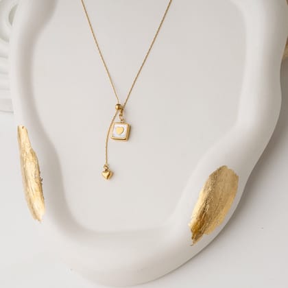Shell Heart Duet Necklace