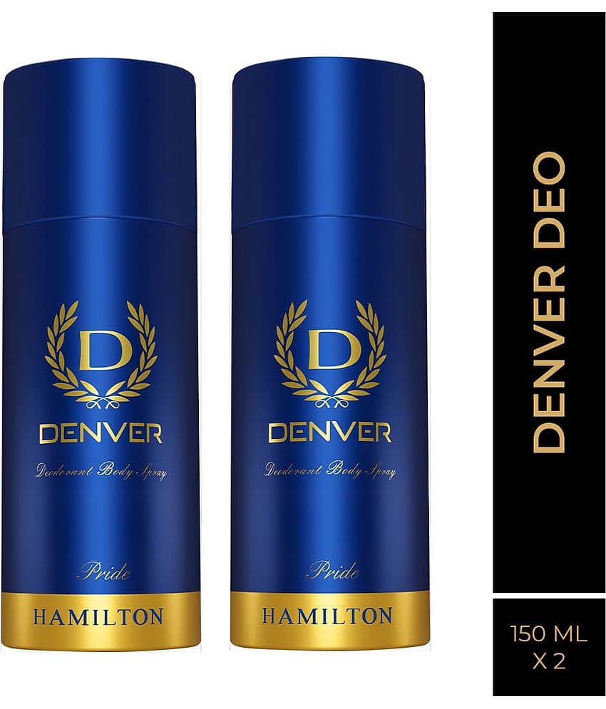 Denver Pride Long Lasting Deodorant Spray For Men 150 ml Each (Pack of 2)
