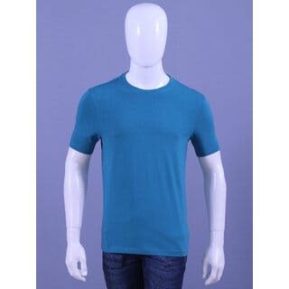MEN'S BLUE LYCRA CREW NECK T-SHIRTS