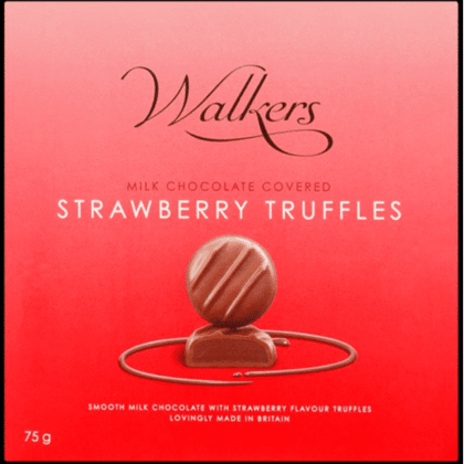 Walkers Milk Chocolate Covered Strawberry Truffles, 75 gm