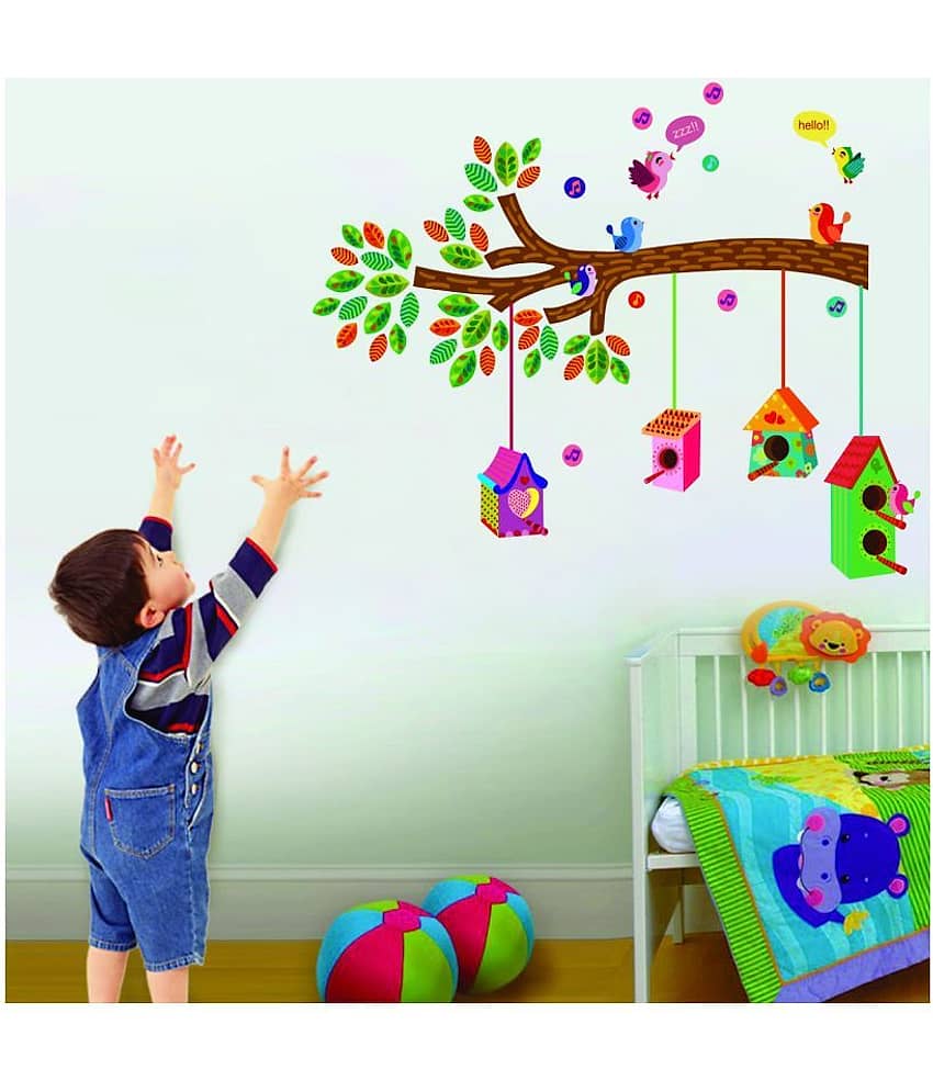 Decor Villa BIRD HOUSE Nature Sticker ( 68 x 58 cms )