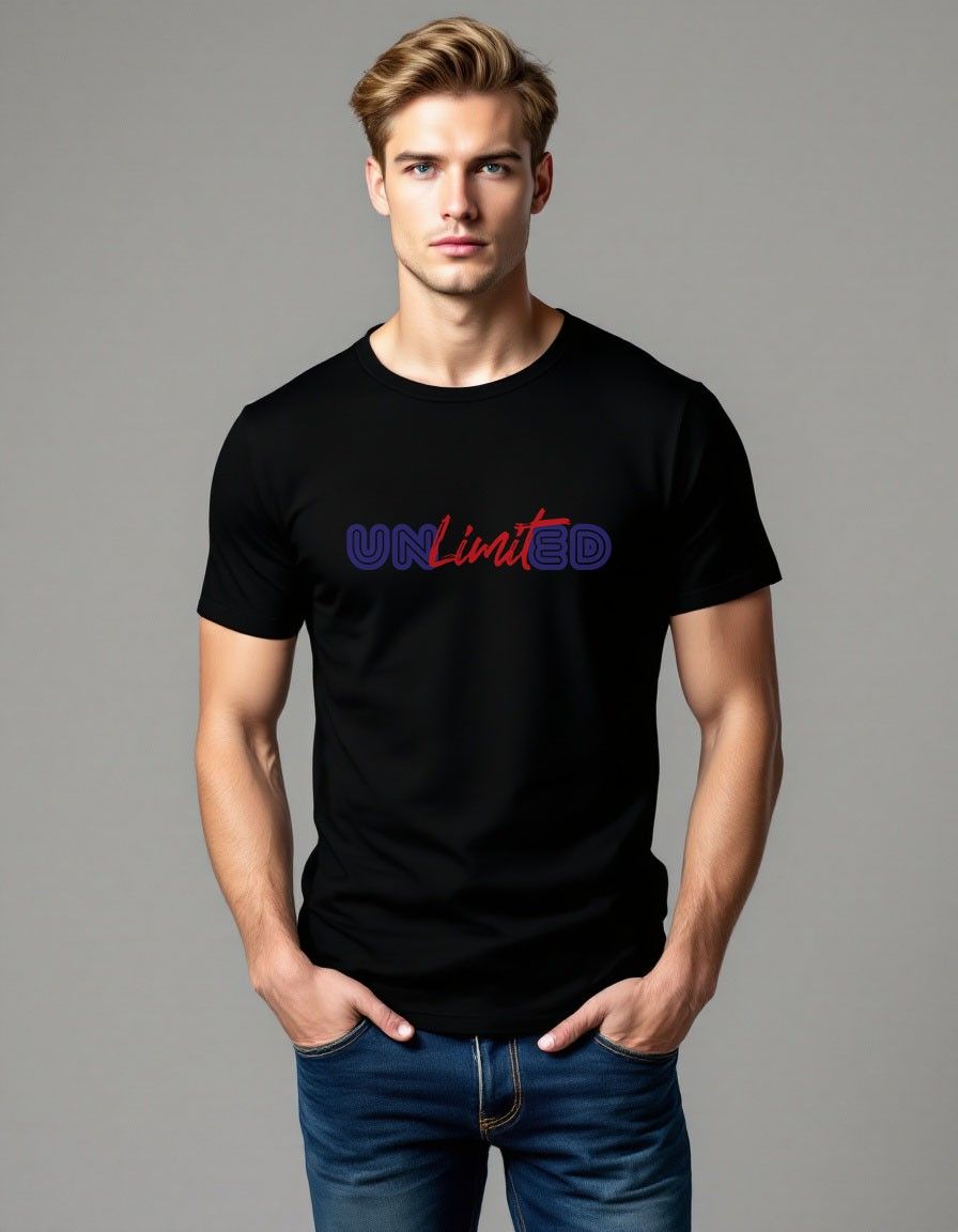 Premium Cotton T-Shirts with Bold Graphic DTF Prints (Color-Black, Size-XXL)