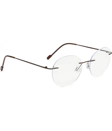Admire Brown Rimless Round Computer Glasses ( Pack of 1 )