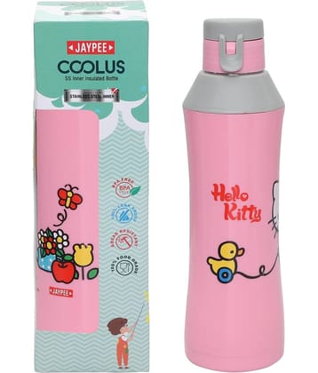 Jaypee Pink Stainless Steel School Water Bottle 650 mL ( Set of 1 )