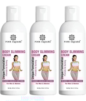 pink square Fat Burn Cream Fat Loss Body Lotion Shaping & Firming Cream 100 mL Pack of 3