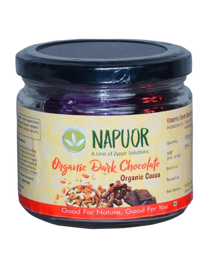 NAPUOR Dark Single Origin Chocolate, 100 gm