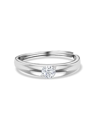 Adjustable Solitaire Band Ring For Men-Adjustable