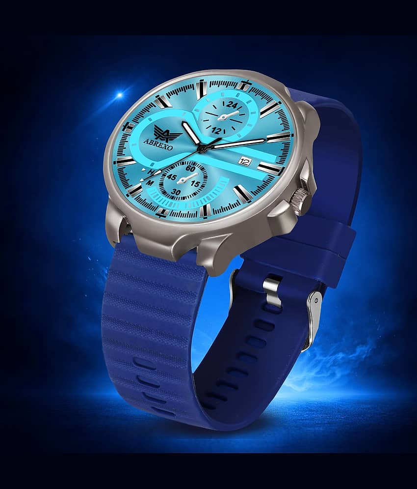 Abrexo Blue Silicon Analog Men's Watch