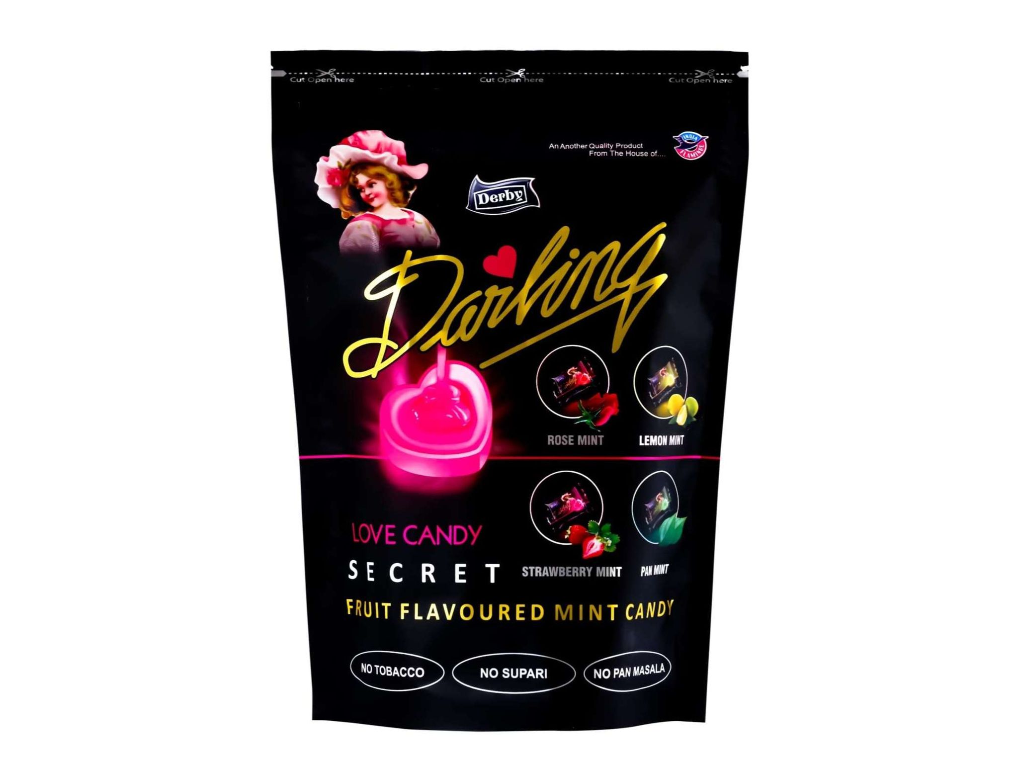 Darling Secret Assorted Candy Standy Pouch Pack of 3 Each 50 Pcs