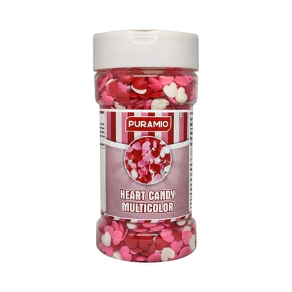 Puramio Heart Candy - Multicolor For Cake Decoration, 125 gm