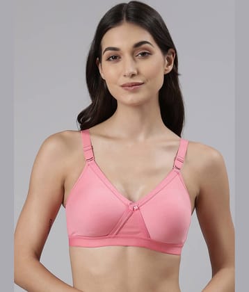 Dollar Missy - Pink Cotton Non Padded Women's T-Shirt Bra ( Pack of 1 )