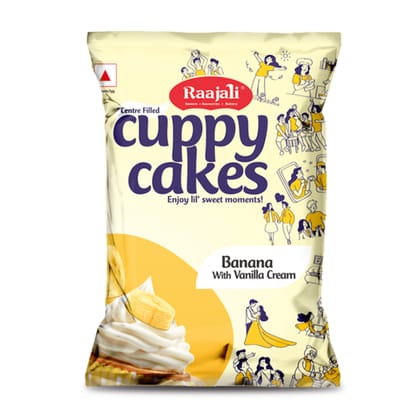 Raajali Banana With Vanilla Cream Muffin (Pack Of 10)