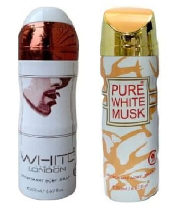 St Louis WHITE LONDON , PURE WHITE MUSK Body Spray - For Men & Women - 400ml
