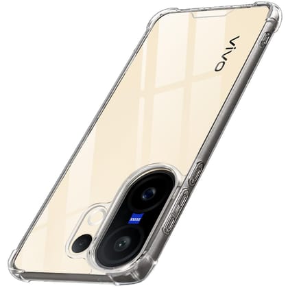 Crystal Clear Back Cover Case for Vivo X200 FE 5G | 360 Degree Protection | Shock Proof Design | Transparent Back Cover Case for Vivo X200 FE 5G (PC & TPU, Transparent Bumper)