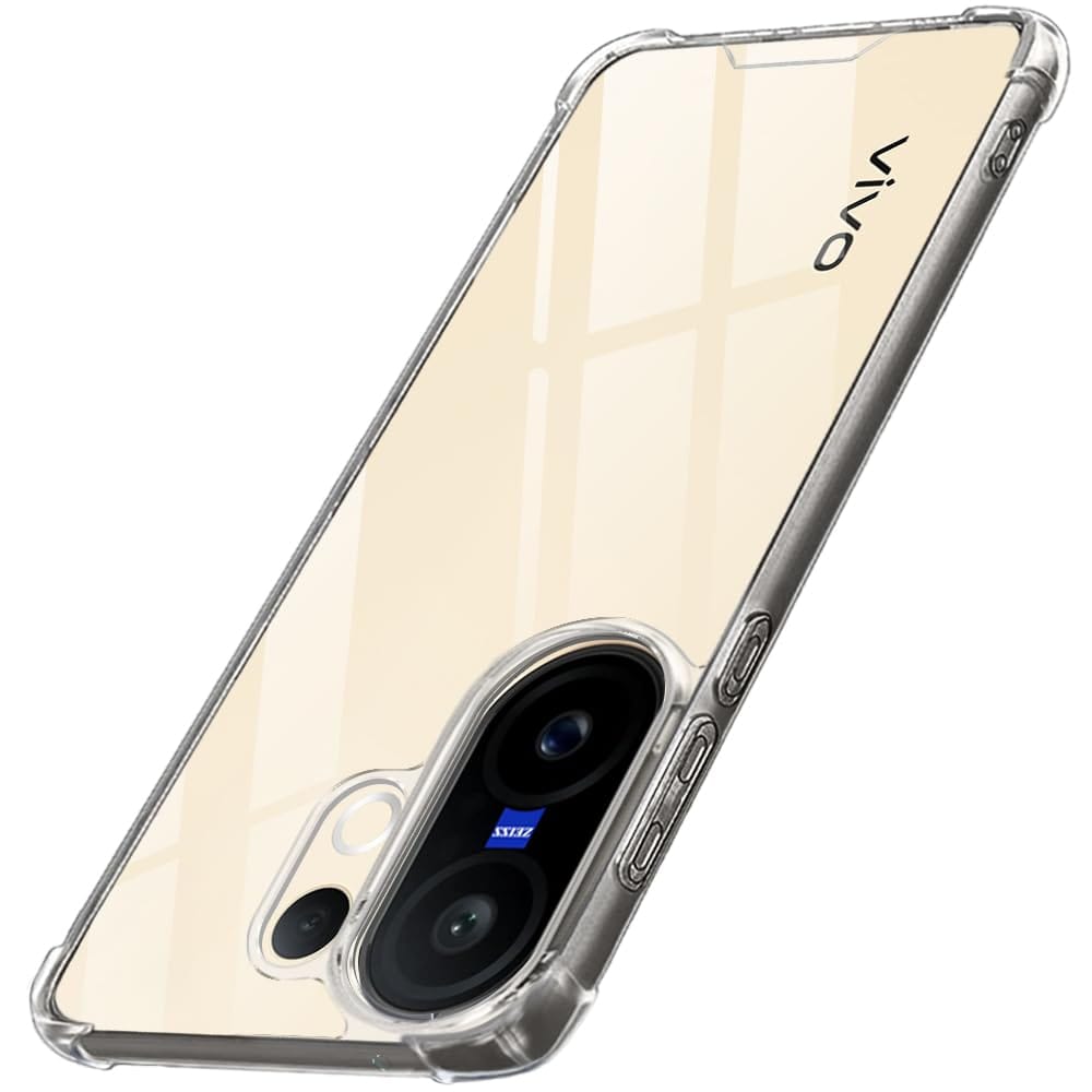 Crystal Clear Back Cover Case for Vivo X200 FE 5G | 360 Degree Protection | Shock Proof Design | Transparent Back Cover Case for Vivo X200 FE 5G (PC & TPU, Transparent Bumper)