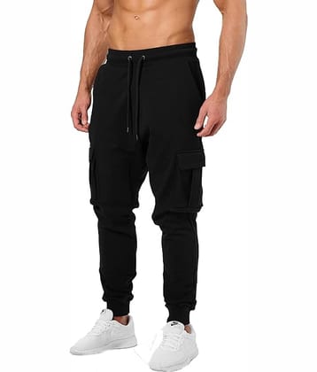JUGULAR Black Cotton Men's Joggers ( Pack of 1 )
