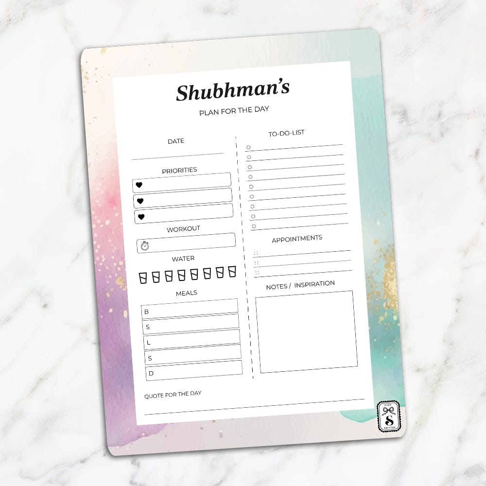 Gilded Strokes Daily Planner-Pastel Wash 1 / Magnet
