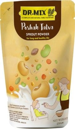 DR. MIX Poshak Tatva Nutrients Powder For Long & Healthy Life |Rich In Protein, Folate, Magnesium, Potassium|Increase Bone Density & Strength Of Body, 250 gm
