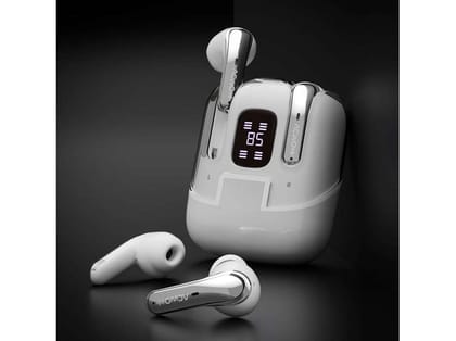 ACwO Dwots Fire ANC India's First 4 in Ear Buds in 1 Case with ANC, 70Hrs Battery, ANC & Transparency Mode|, Bass &Theatre Modes, 4 Mics Ai-Enc - Silver