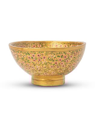 Paper Mache Bowl: Gilded Blossom