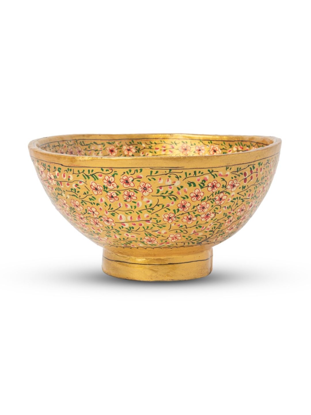 Paper Mache Bowl: Gilded Blossom