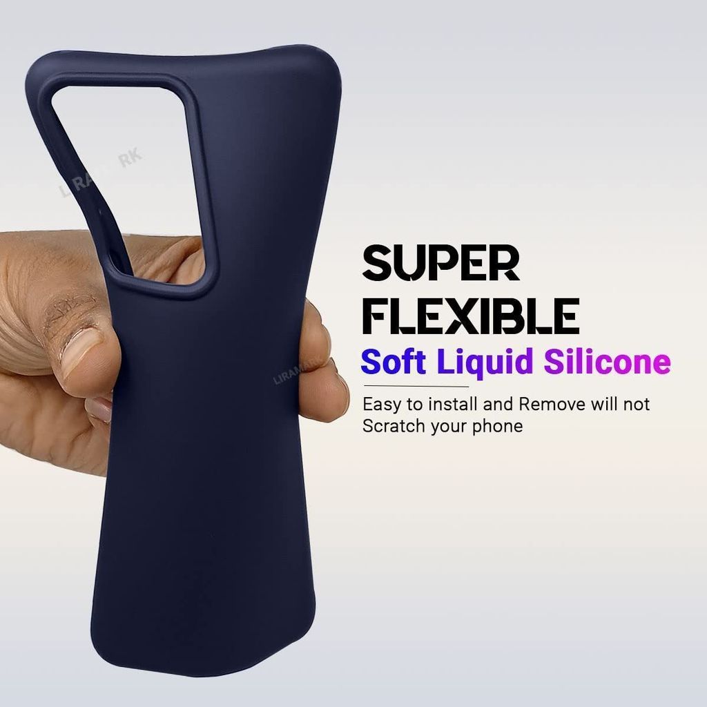 LIRAMARK Liquid Silicone Soft Back Cover Case for OnePlus Nord 2T 5G / 1+Nord 2T 5G