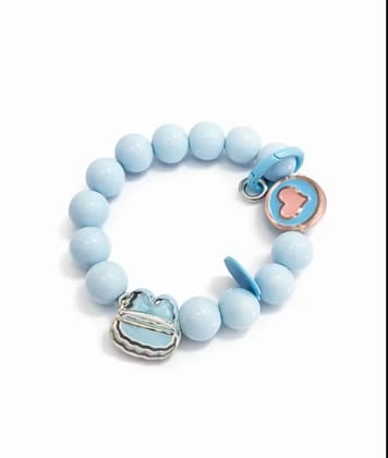 Kozykit Blue Pearl Beaded Phone Wrist Strap for Women & Girls | Mobile Phone Charm Bracelet with Ring Holder & Bell | Stylish Hanging Strap for Phone, Purse, Bag & Camera