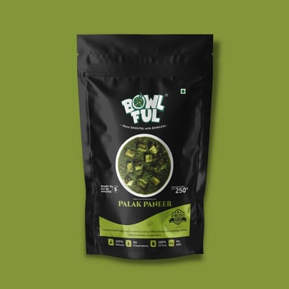 Bowlful Palak Paneer - 50g Net, Spinach Curry with Paneer Cubes