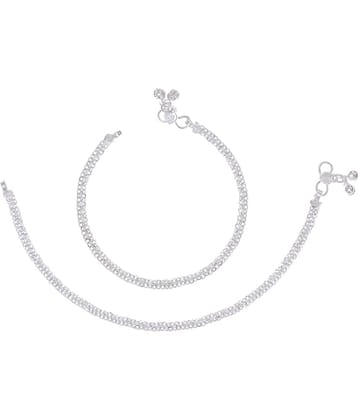 AanyaCentric - Silver Anklets ( Pack of 1 )