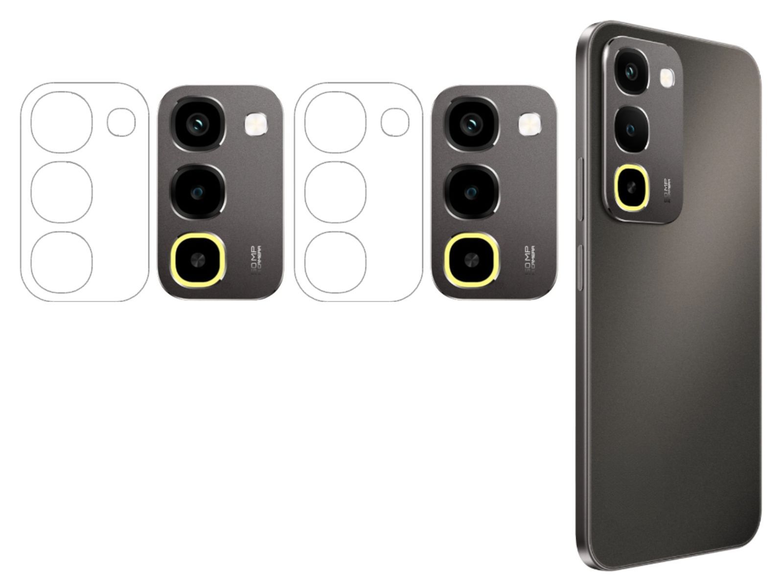ISAAK Back Camera Lens Protector compatible for Realme P4r 5G (Pack of 2)