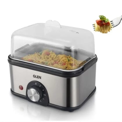 Glen 3 in 1 Electric Multi Cooker - 3035MC | Egg Boiler - Steam, Cook & Boil | Grey & Black | Cooker and Steamer