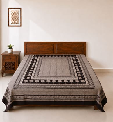 Hand Block Printed Bagh Cotton Double Bedsheet 