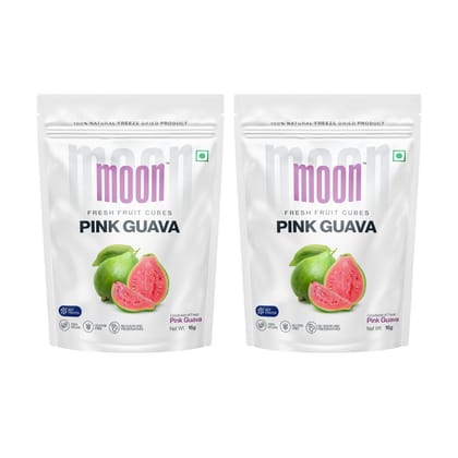 Moon Freeze Dried Pink Guava Cube, 16 gm - Pack of 2