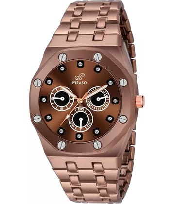 PIRASO Brown Stainless Steel Analog Men's Watch