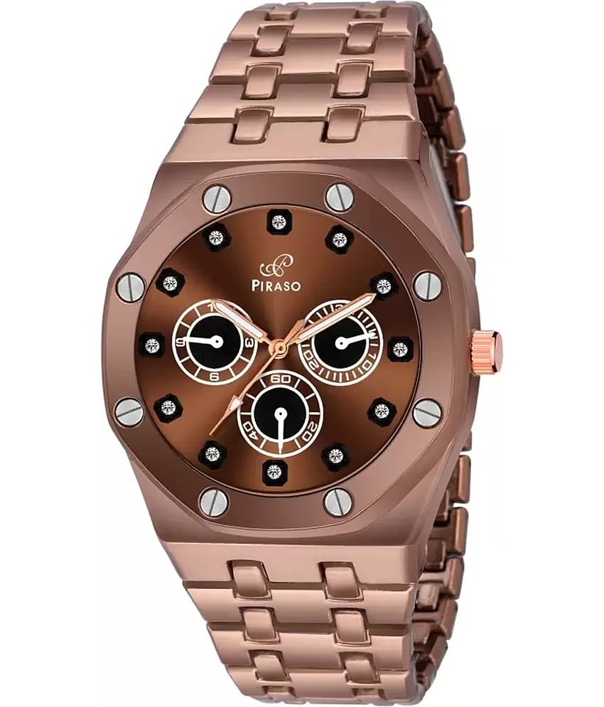 PIRASO Brown Stainless Steel Analog Men's Watch