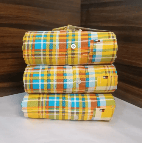 Tommy Hilfiger Shirt ( SIZE : M , COLOR  YELLOW  )