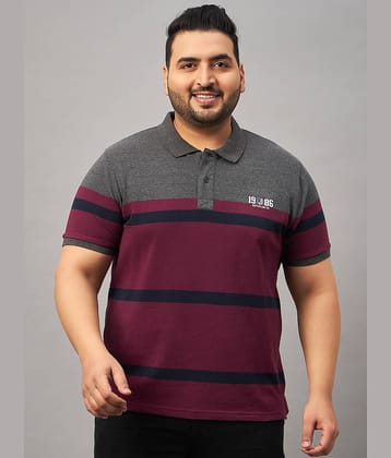 AUSTIVO Pack of 1 Cotton Blend Regular Fit Striped Half Sleeves Men's Polo T Shirt ( Multicolor )