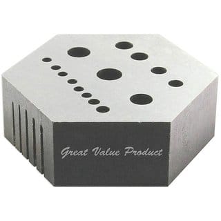 Hexagonal Riveting Stake Anvil 15 Holes  5 Serrations Wire Drawing Rivet Making Jewelry Wiring Forming Tool